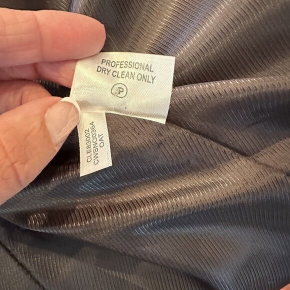 CALVIN KLEIN Wool Blend Pea Coat Double Breasted Spread Collar Beige Oat Size 0X - Picture 11 of 13